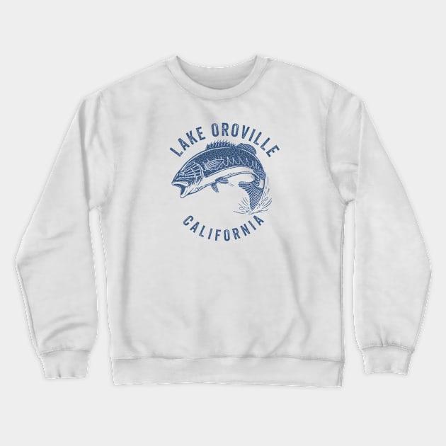 Lake Oroville California Crewneck Sweatshirt by Eureka Shirts